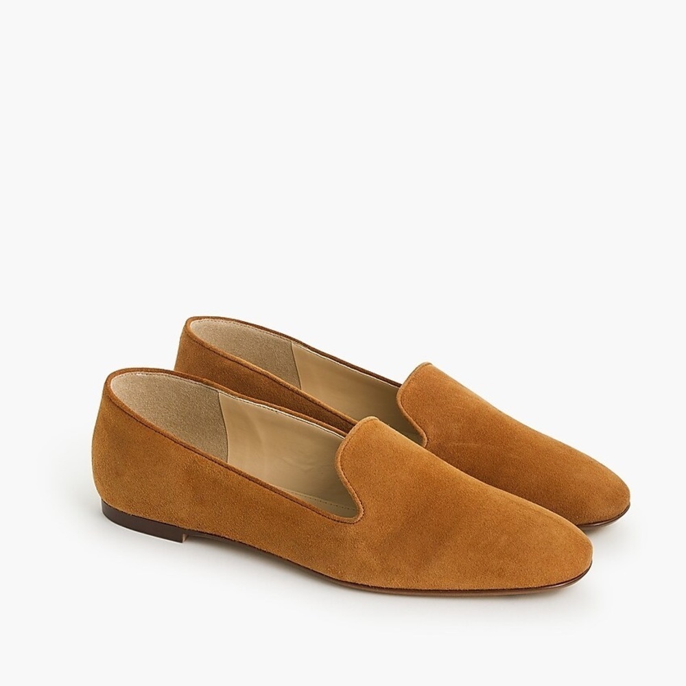 J.Crew Suede Smoking Slippers in Roasted Cider Size 6.5